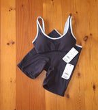Cotton On Womens Gym Set Ultra Soft Low Back Crop and Ultra Soft Side Pocket Bike Short