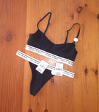 Cotton On Womens Branded Balconette Bralette and Tanga G String Brief Set