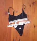 Cotton On Womens Branded Balconette Bralette and Tanga G String Brief Set