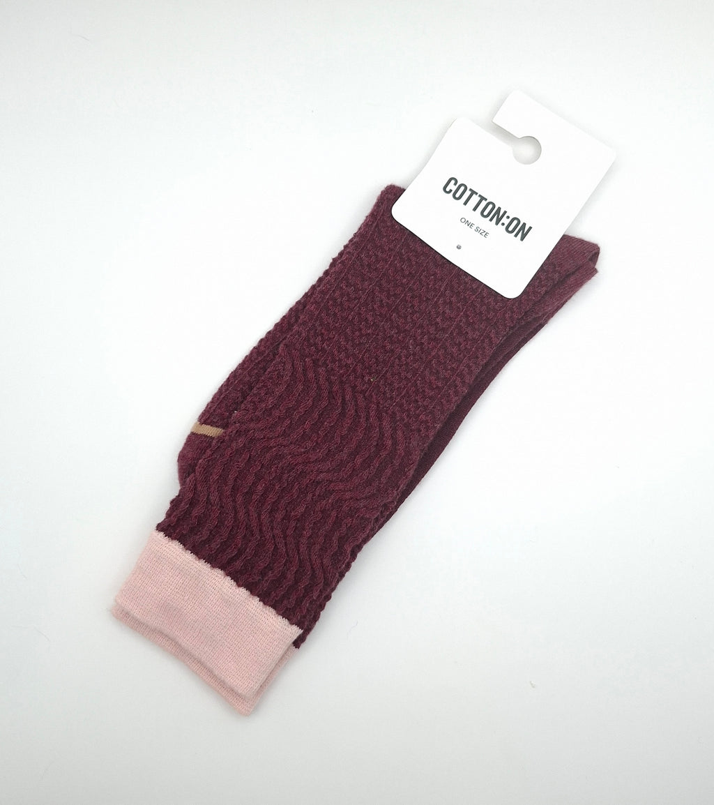 Cotton On Textured Crew Sock
