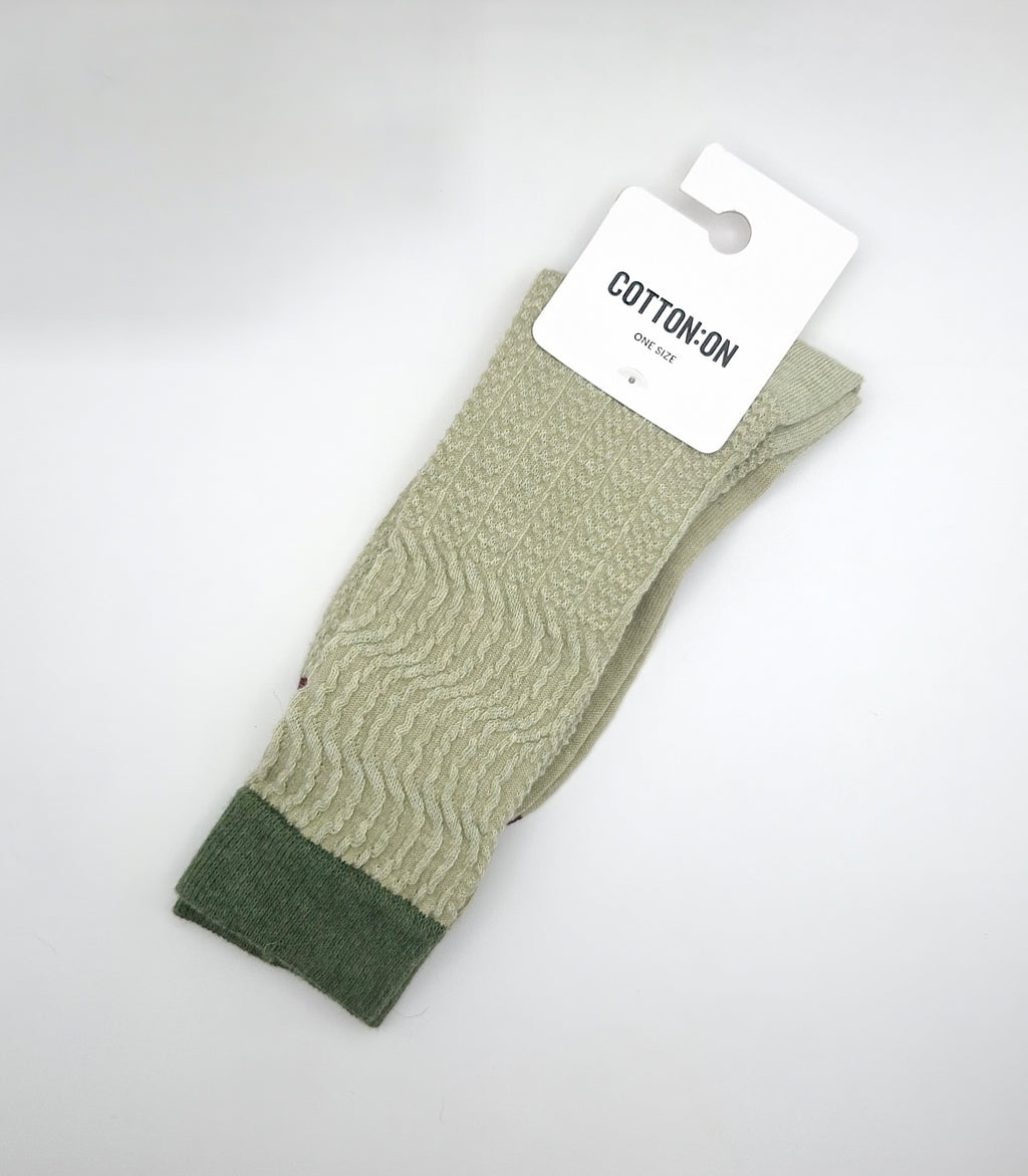 Cotton On Textured Crew Sock