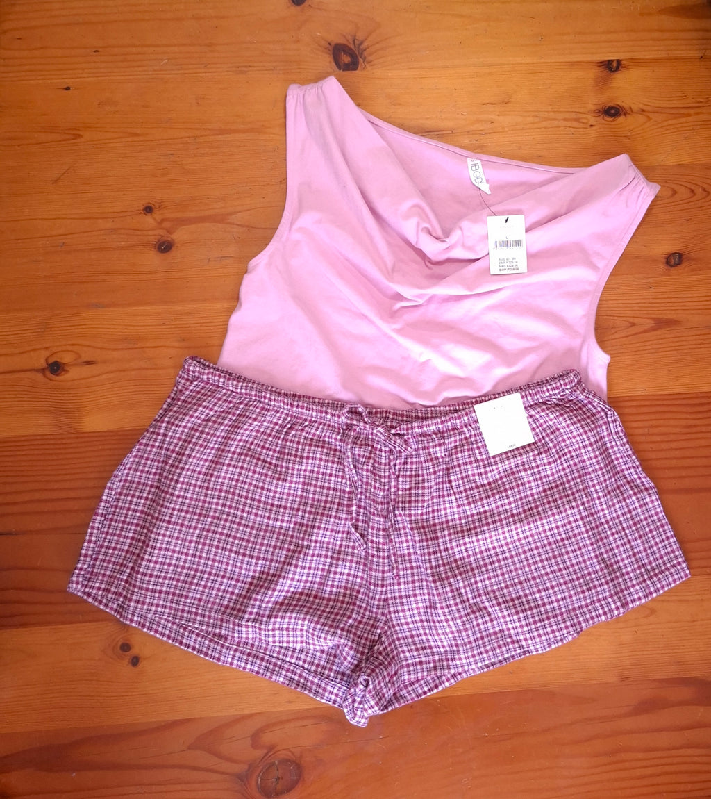 Cotton On Womens Dreamy Soft Tank And Cosy Soft Flannel Short