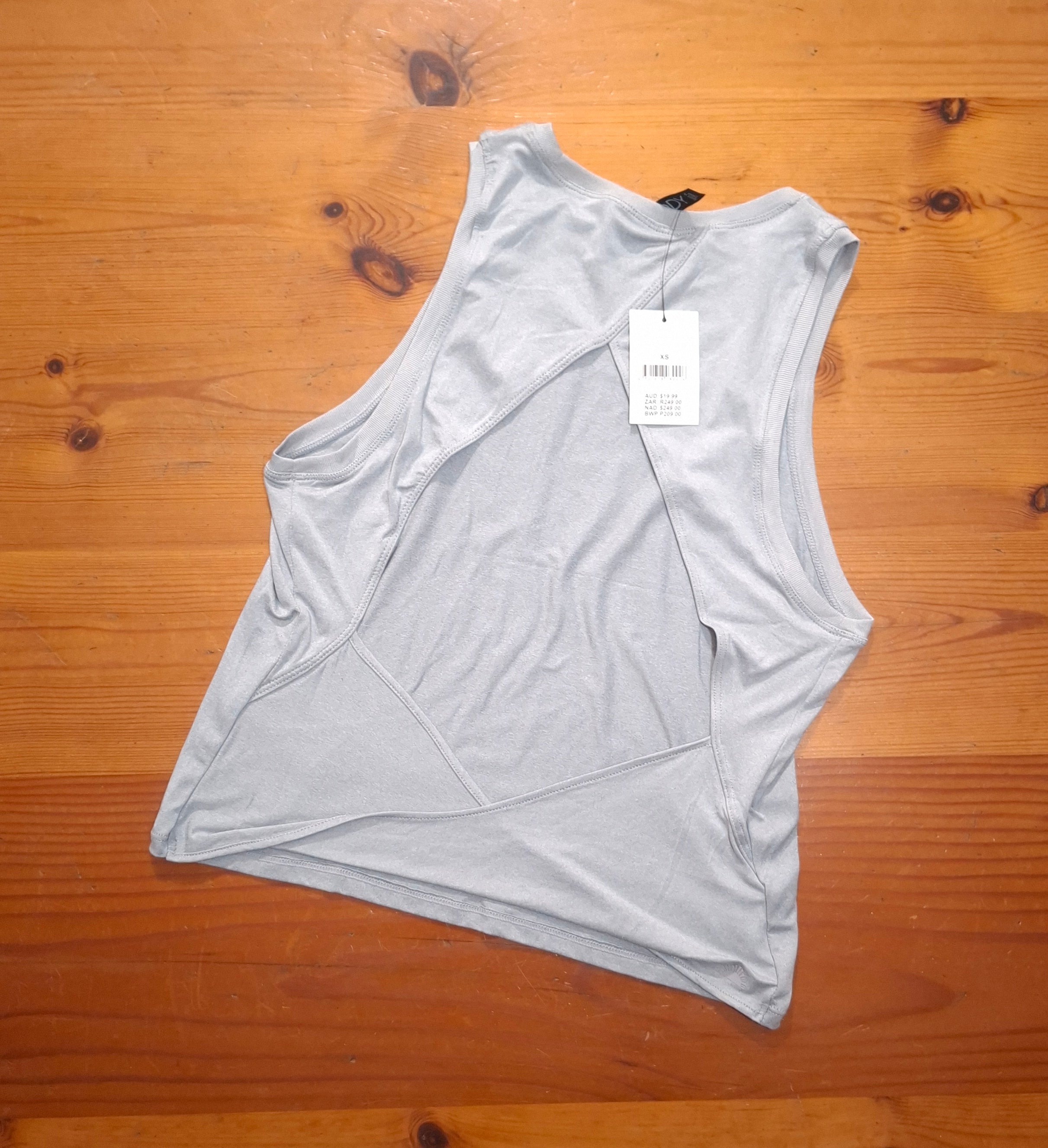 Cotton On Womens Gym Set Active Open Back Muscle Tank and Ultra Soft Invisible Scrunch Shortie Short