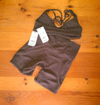 Cotton On Womens Gym Set:Ultra Soft Scrunch Front Strappy Crop and Ultra Soft Side Pocket Bike Short