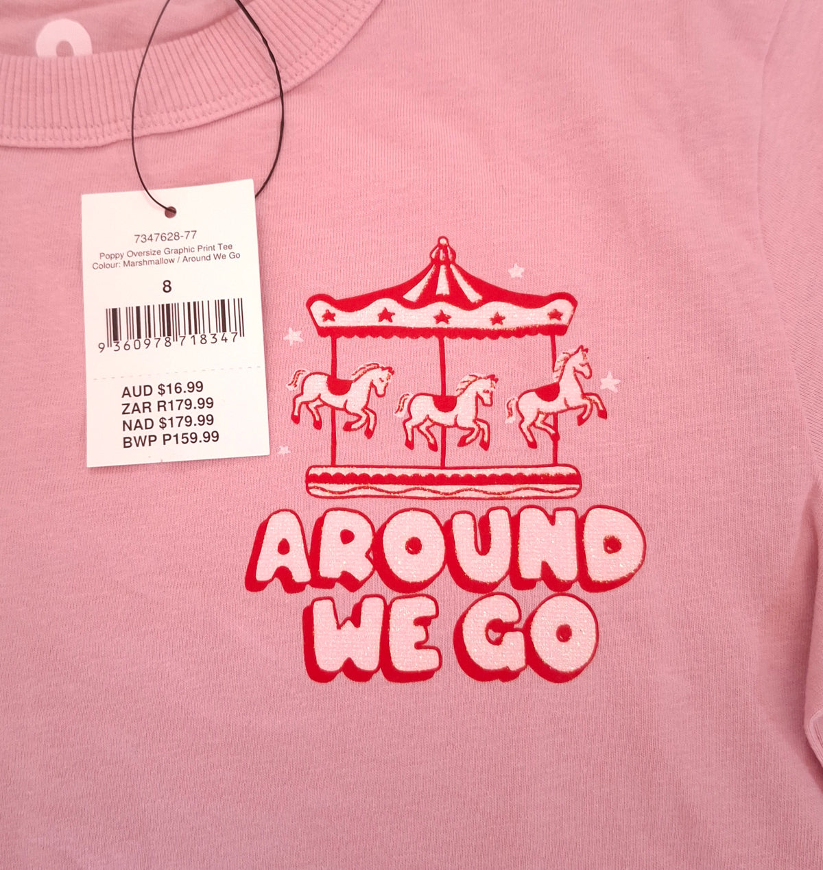 Cotton On Girls Poppy Oversize Graphic Print Tee