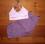 Cotton On Womens Seamless Longline Lace Trim Bralette and Cosy Soft Flannel Short