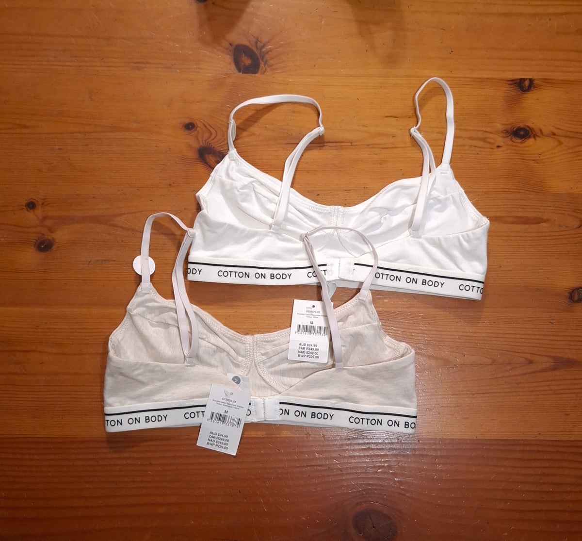Cotton On Womens 2 Pack Branded Cotton Balconette Bralette