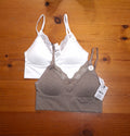 Cotton On Womens Seamless Longline Lace Trim Bralette 2 Pack