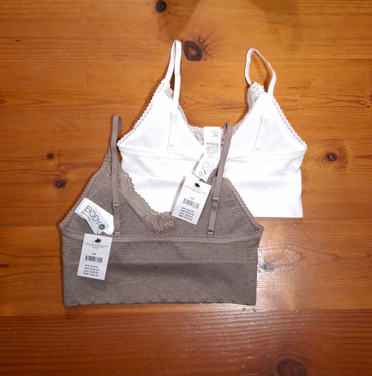 Cotton On Womens Seamless Longline Lace Trim Bralette 2 Pack