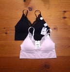 Cotton On Womens Seamless Longline Lace Trim Bralette 2 Pack