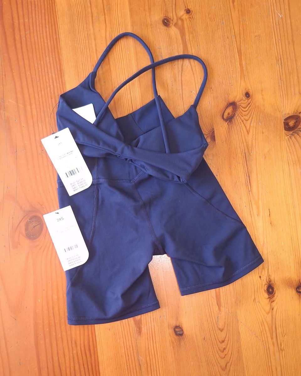 Cotton On Womens Gym Set Ultra Soft Minimal Strappy Crop and Ultra Soft Side Pocket Bike Short