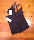 Cotton On Womens Ultra Soft Scrunch Front Strappy Crop and Ultra Soft Rib Bike Short