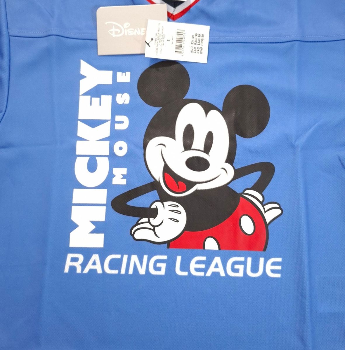Cotton On Boys Mickey Race License Short Sleeve Mesh Tee V Neck Tee