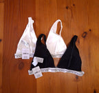 Cotton On Womens 2Pack Branded Cotton Plunge Triangle Bralette