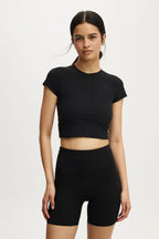 Cotton On Womens Ultra Soft Rib Bike Short