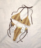 Cotton On Womens Palm Springs Crochet Micro Triangle Bikini Top and Palm Springs Crochet Micro Thong Bikini Bottom