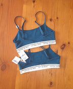 Cotton On Womens 2 Pack Branded Cotton Scoop Bralette
