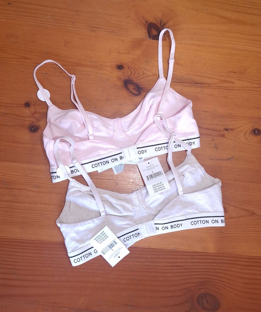 Cotton On Womens 2 Pack Branded Cotton Balconette Bralette