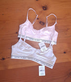 Cotton On Womens 2 Pack Branded Cotton Balconette Bralette