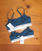Cotton On Womens Branded Cotton Scoop Bralette and Branded Cotton Balconette Bralette